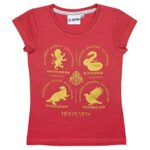 Harry Potter T-Shirt Mädchen Hogwarts Gryffindor (Rot, 140)  